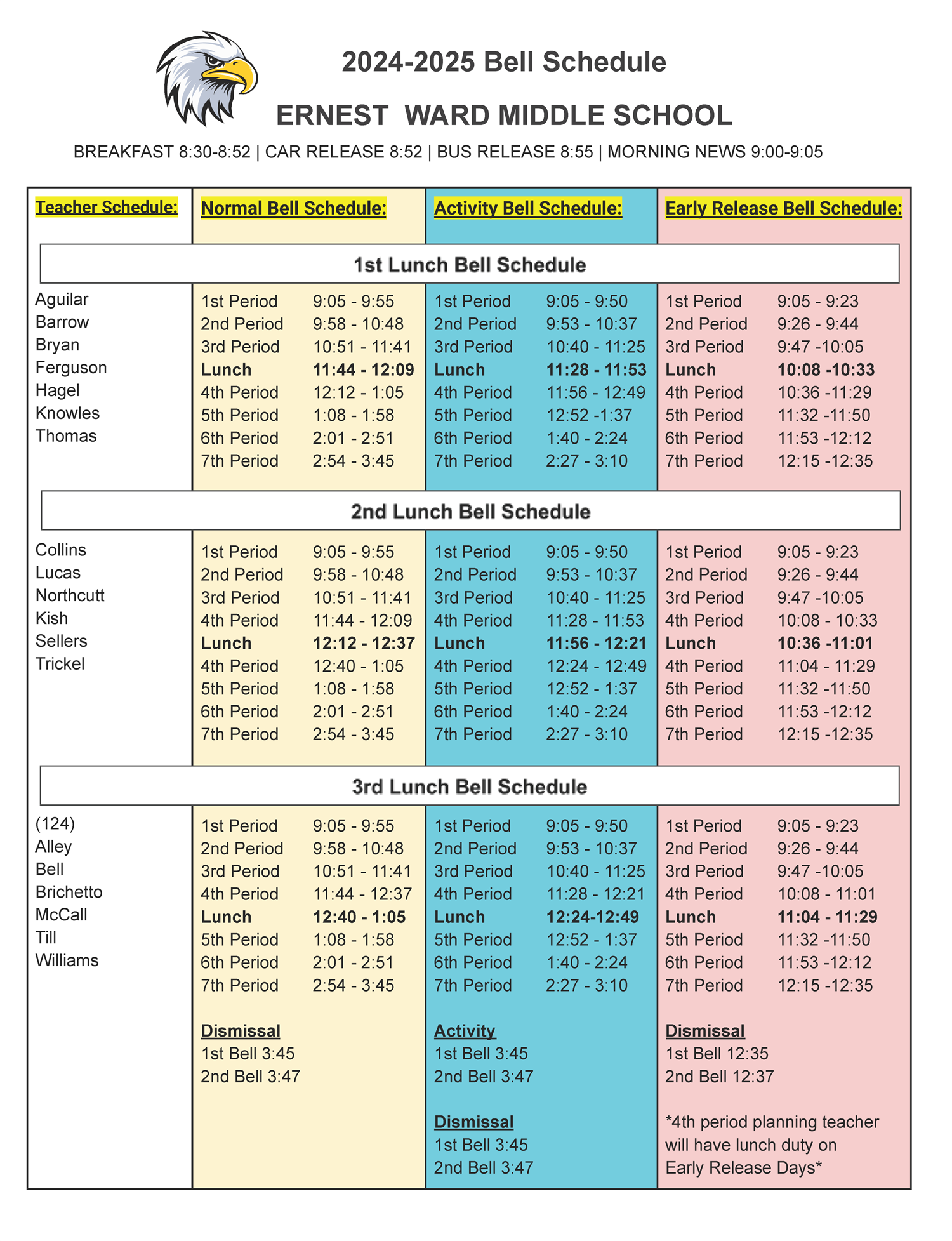 Bell Schedule